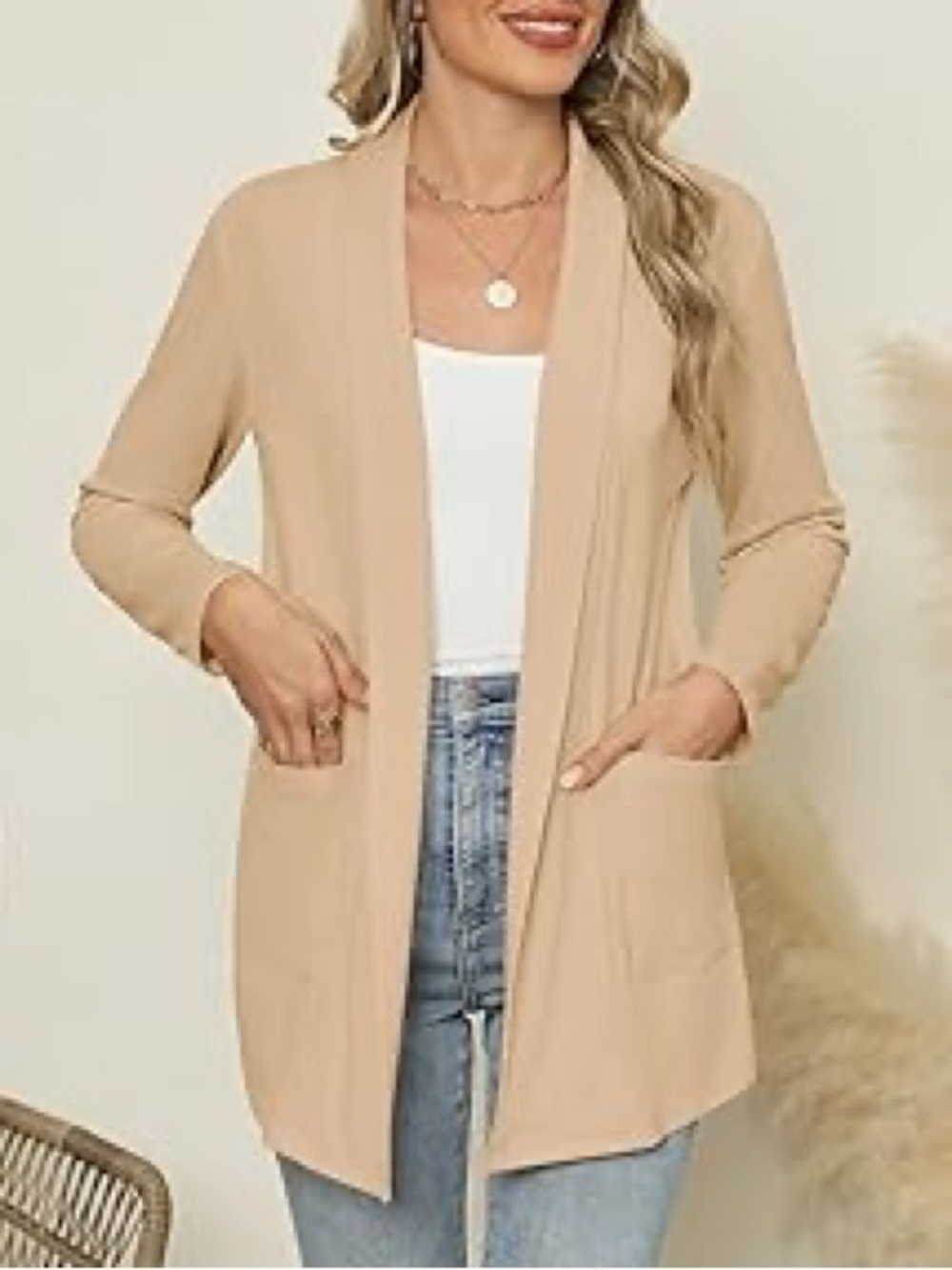 Micoson Open Front Lightweight Cardigan - Picture 2 of 8
